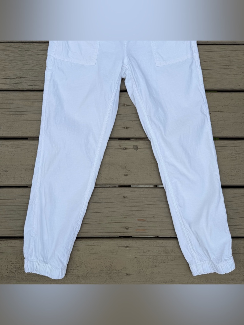 Frank & Eileen Jameson Utility Jogger Pants in White Italian Performance Linen 2 - Picture 7 of 16